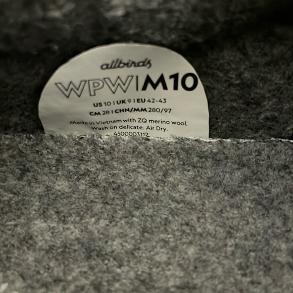 Allbirds Men's Wool Piper Woven Sneakers Size 10 - Picture 9 of 14